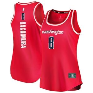 Rui Hachimura Washington wizards fanatics branded women’s team tank jersey large